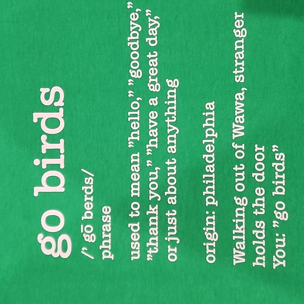 Hand Crafted Green Tee - Go Birds Design